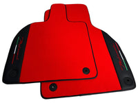 Red Floor Mats for Lamborghini Aventador With Black Leather - AutoWin