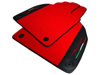 Red Floor Mats for Lamborghini Aventador With Black Leather - AutoWin