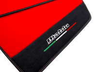Red Floor Mats for Lamborghini Diablo 1990-2001 With Alcantara Leather - AutoWin