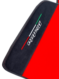 Red Floor Mats for Lamborghini Diablo 1990-2001 With Alcantara Leather - AutoWin