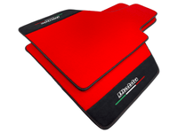 Red Floor Mats for Lamborghini Diablo 1990-2001 With Alcantara Leather - AutoWin