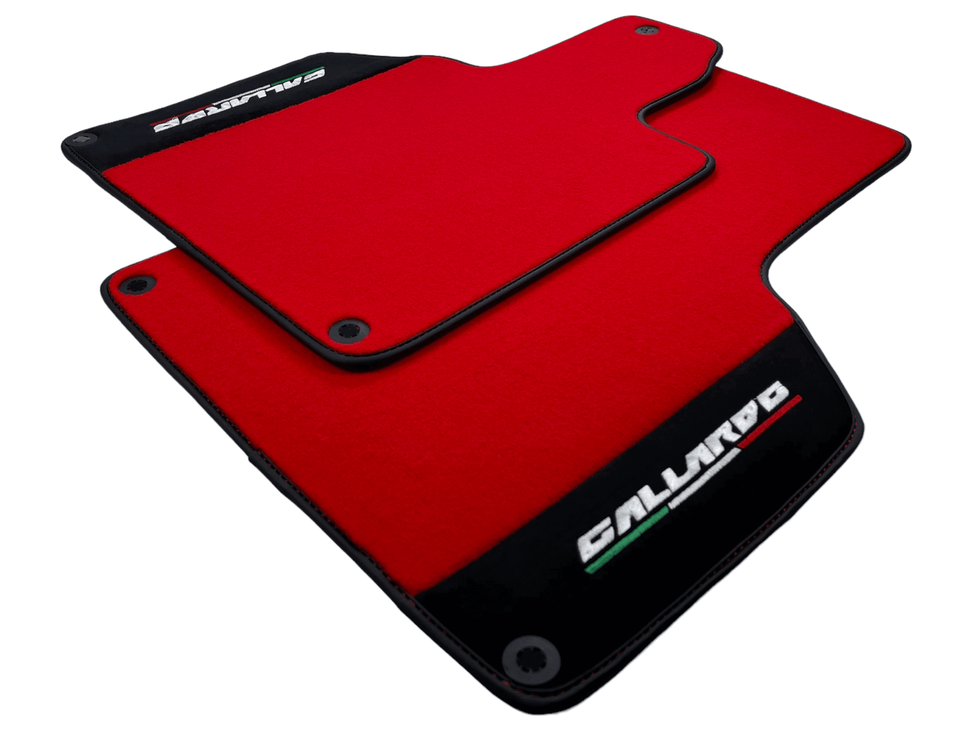 Red Floor Mats for Lamborghini Gallardo With Alcantara Leather - AutoWin