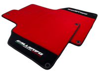 Red Floor Mats for Lamborghini Gallardo With Alcantara Leather - AutoWin