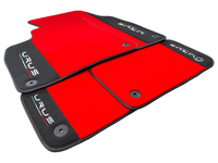 Red Floor Mats For Lamborghini Urus With Alcantara Leather - AutoWin