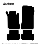 Red Floor Mats For Mercedes Benz C-Class W203 Sedan (2000-2007) | Limited Edition - AutoWin
