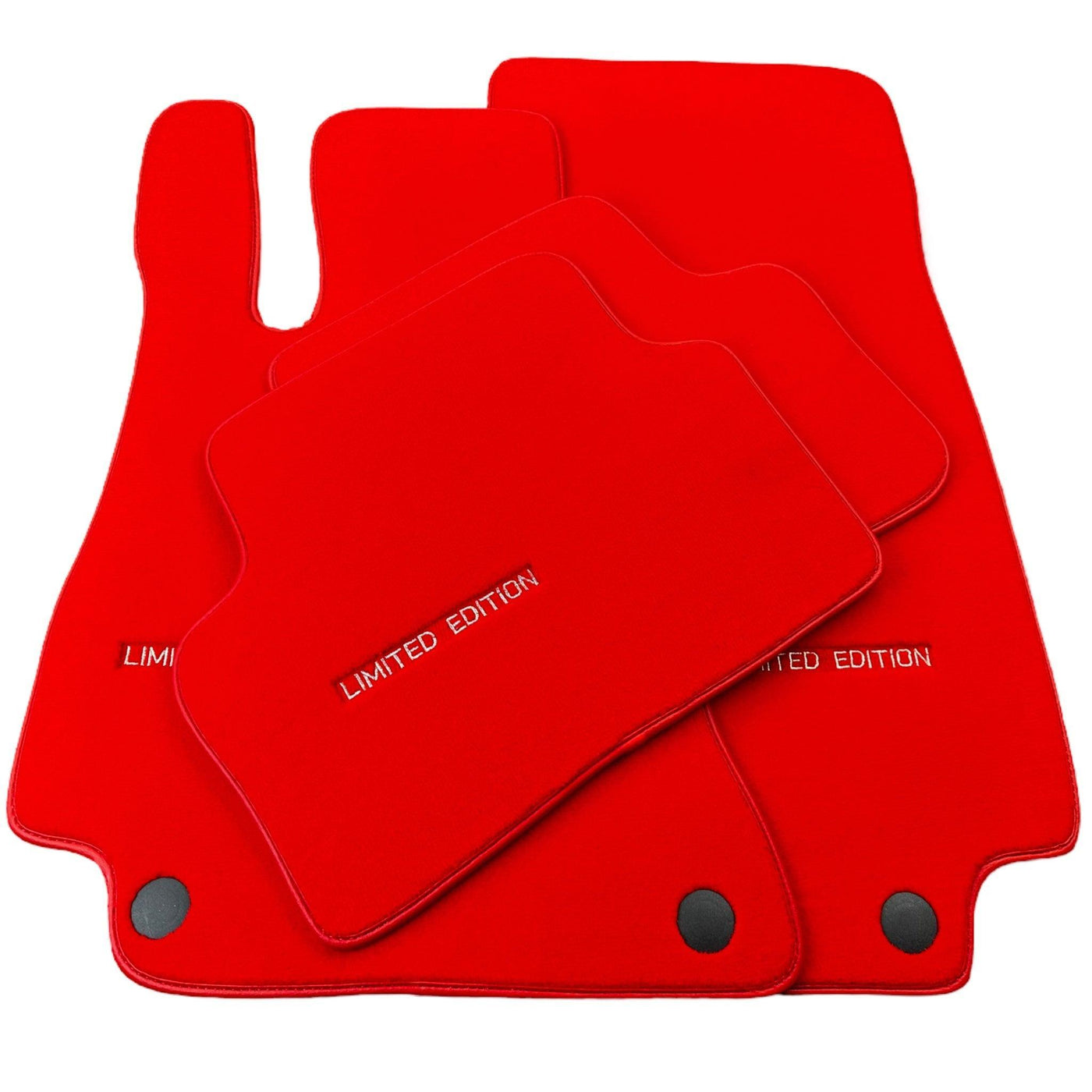 Red Floor Mats For Mercedes Benz CLK-Class A208 Convertible (1998-2003) | Limited Edition - AutoWin