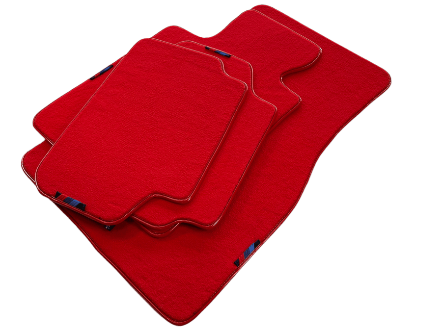 Red Mats For BMW 3 Series E46 4-door Sedan With M Package AutoWin Brand - AutoWin
