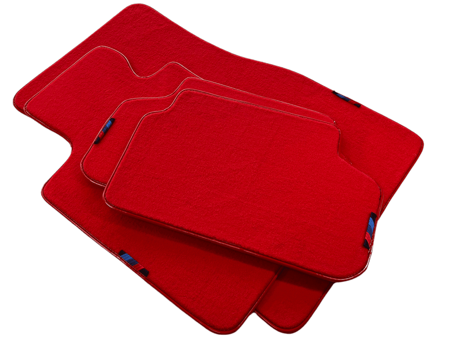 Red Mats For BMW 3 Series E46 4-door Sedan With M Package AutoWin Brand - AutoWin