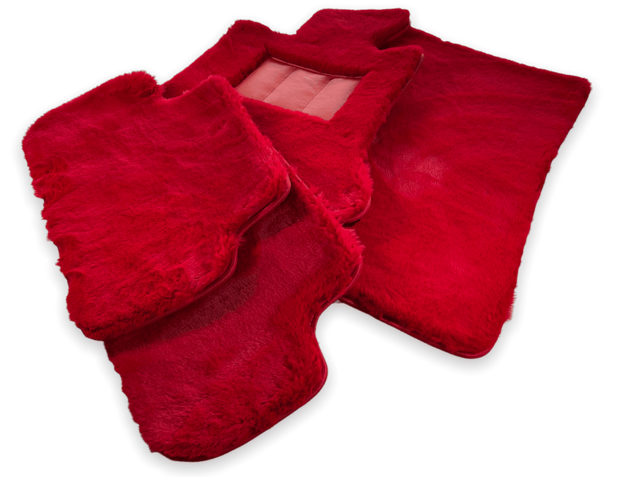 Red Sheepskin Floor Mats For Rolls Royce Phantom Drophead Coupe 2007–2016 Er56 Design Brand - AutoWin