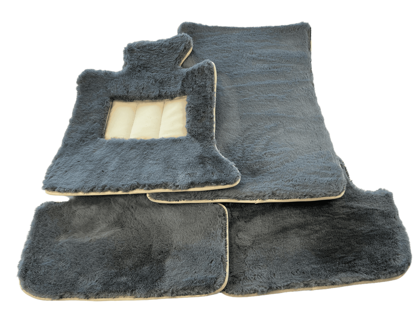 Sheepskin Floor Mats For Rolls Royce Phantom VIII (2017-2024) ER56 Design Brand - AutoWin