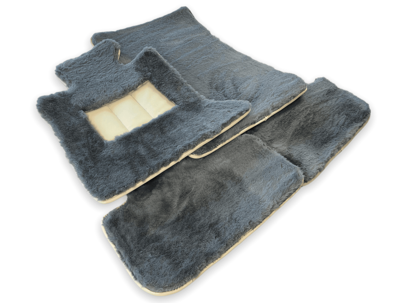 Sheepskin Floor Mats For Rolls Royce Shadow 1965-1977 Er56 Design Brand - AutoWin