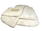White Sheepskin Floor Mats For Bentley Continental GT (2003–2011) Er56 Design - AutoWin