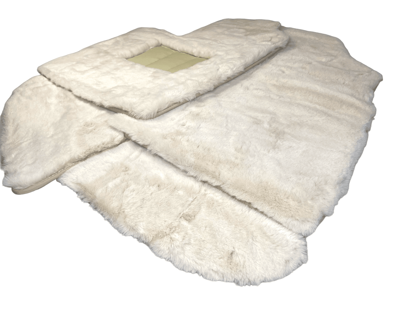 White Sheepskin Floor Mats For Bentley Continental GT (2003–2011) Er56 Design - AutoWin