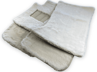 White Sheepskin Floor Mats For Rolls Royce Phantom Drophead Coupe - AutoWin